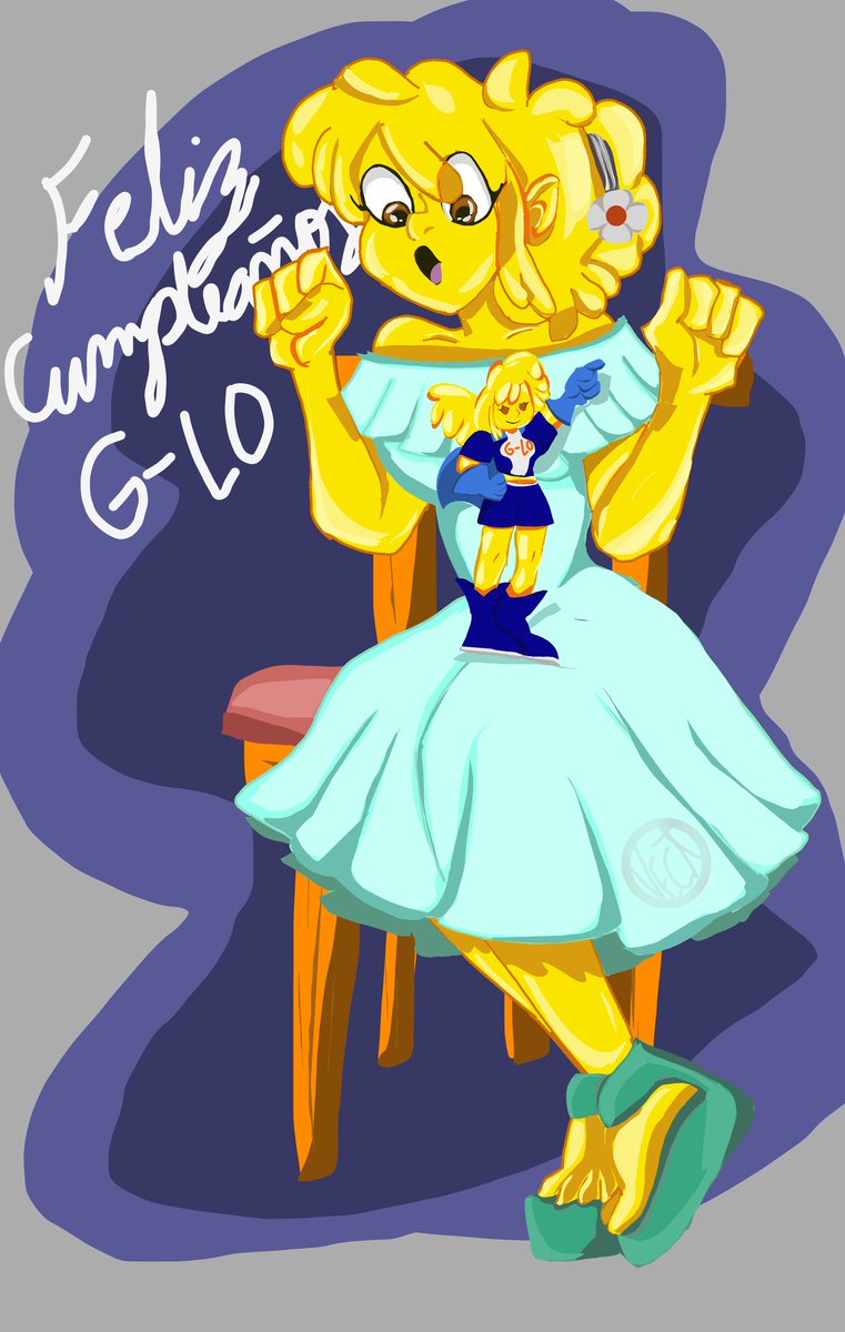 DVectorlab7668's tweet image. Feliz cumpleaños g-lo, aquí ella está recibiendo su regalo de cumpleaños, es muy adorable 

#glo #villainous #fanartist #fanart