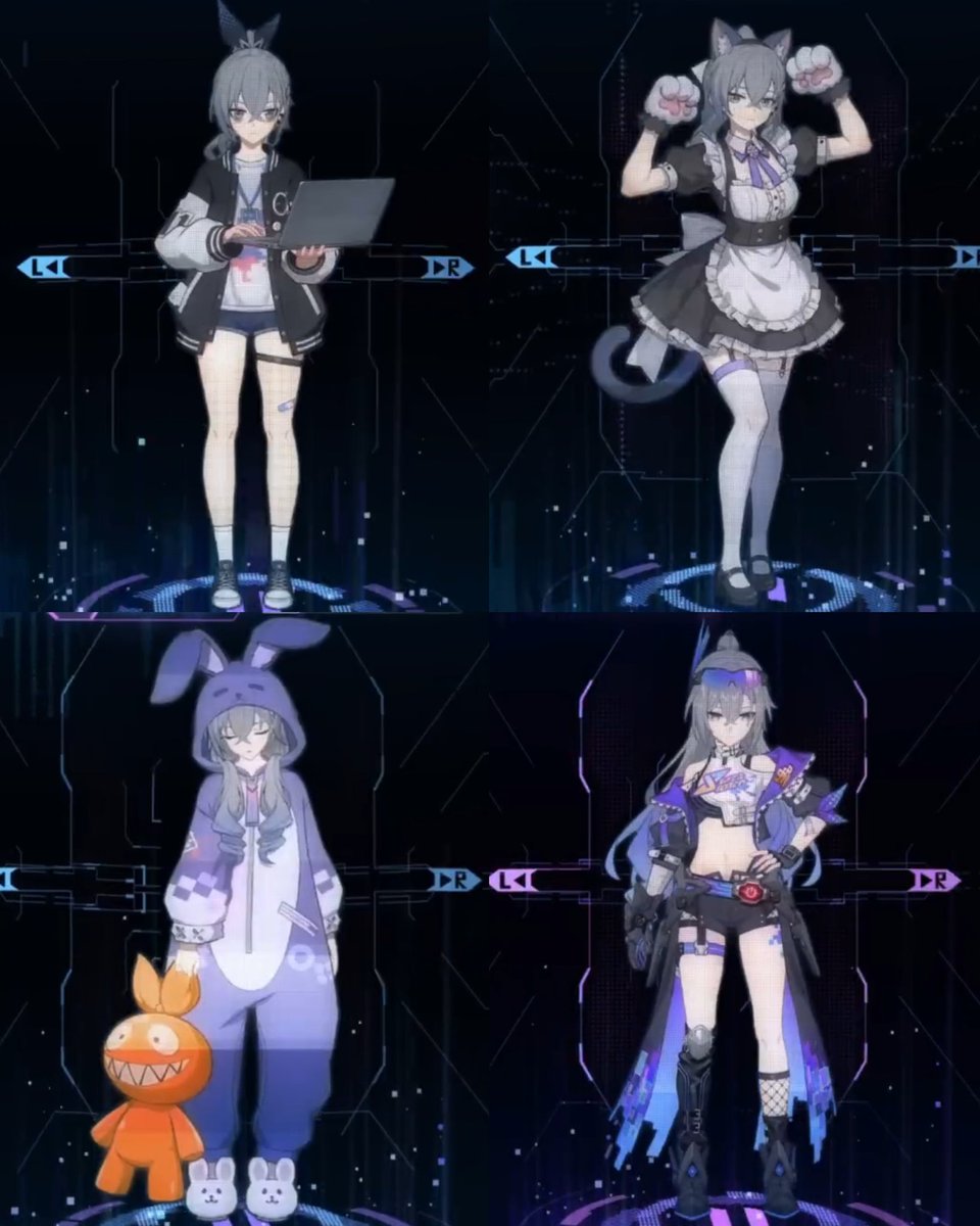 StarRailVerse1's tweet photo. Silver Wolf in different outfits

#HonkaiStarRail https://t.co/OCY5qOEJsz
