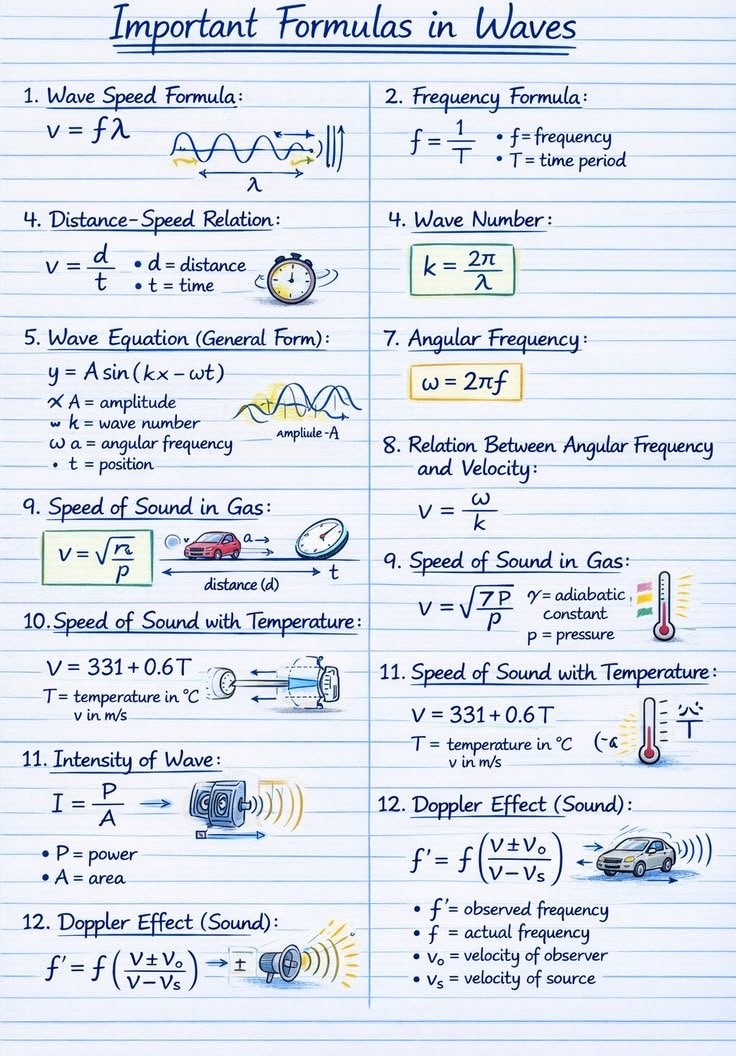 Wave Approximation Formulas Important formulas in Waves