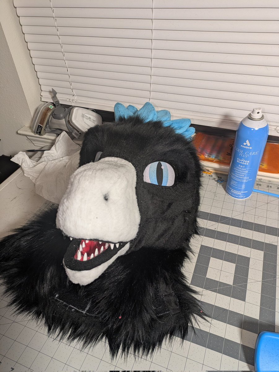 NovaDaShep's tweet image. Look at this pretty raptor! I'm so proud of this and how it turned out! I can't wait to bring Aurora out for FWA and future cons! 

#fursuit #raptor #dinosaur