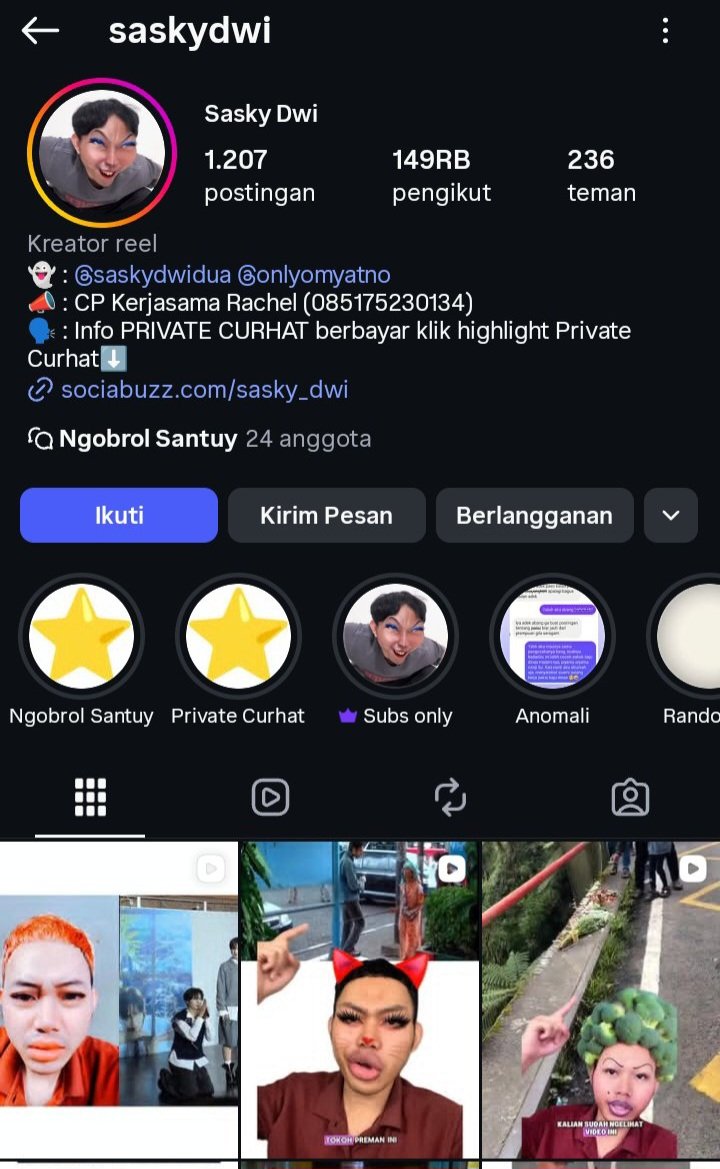 [PROTECT]

Kami sangat menyayangkan adanya content creator Indonesia dengan followers cukup besar di Instagram membuat konten ragebaited menggunakan video t.w.s

Bantu admin untuk report &amp; block akun dan konten tersebut

Akun: instagram.com/saskydwi?igsh=…

Video: