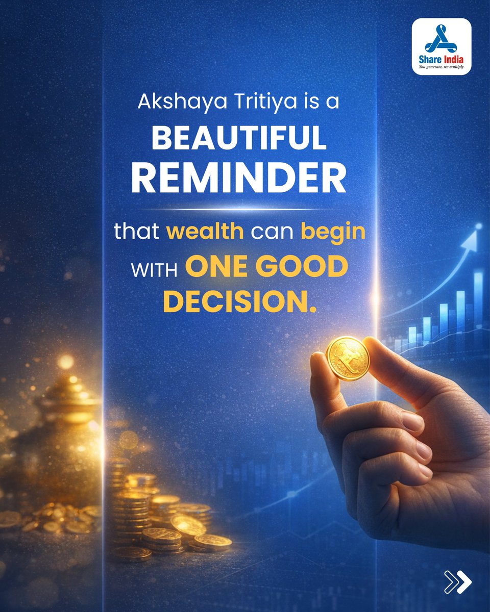 shareindiasec's tweet image. Happy Akshaya Tritiya! 
May this day bring prosperity, growth, and new beginnings. 
Start small, grow steadily, and let abundance follow.

 #AkshayaTritiya #Prosperity #FinancialGrowth #NewBeginnings #SmartInvesting #Abundance #Gold #SIP