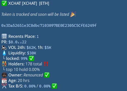 XCHAT Project tweet media