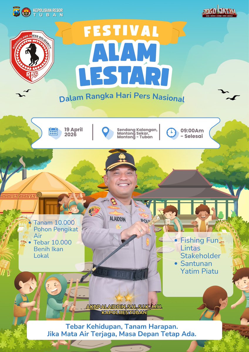 PolsekSenori's tweet image. Kapolres Tuban Mengucapkan Selamat Atas Festival Alam Lestari Dalam Rangka Hari Pers Nasional penyelenggara RPS (Ronggolawe Press Solidarity)

@DivHumas_Polri
@1polrestuban
@PolsekSenori
@bidhumas_jatim

#polisi #polisiviral #polisijatim #polri #polripresisi #polisiindonesia