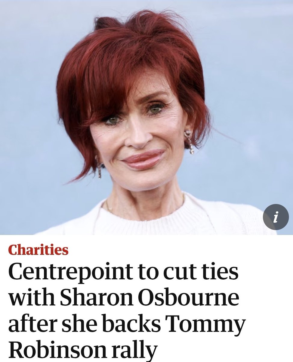 OperaSocialist's tweet photo. If you back Tiny Tommy Ten Names Robinson then you are a racist piece of shit.

Charities are right to distance themselves from Sharon Osbourne. https://t.co/zZ4bukoeTJ