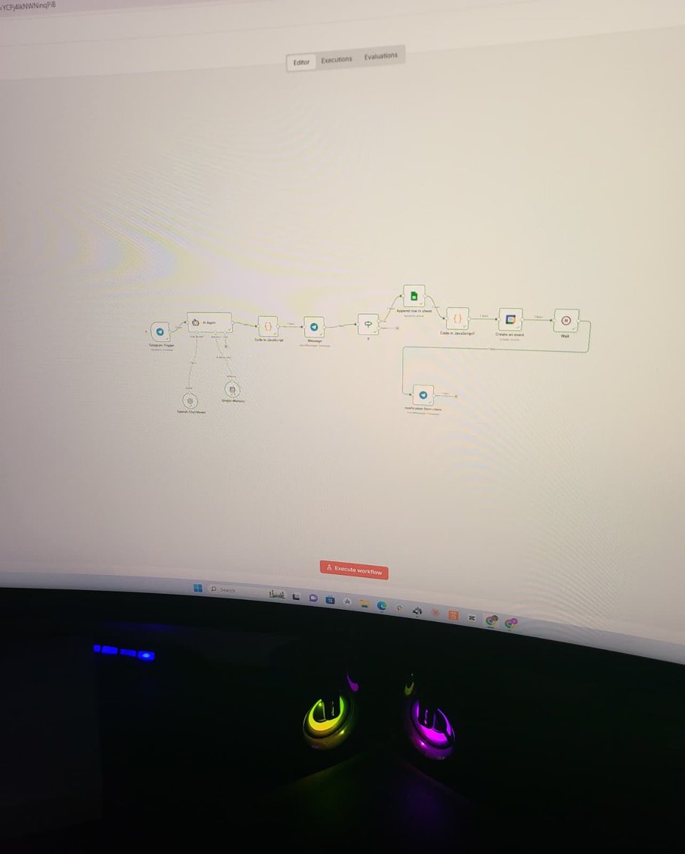 BuildWithZiko's tweet photo. Before → After 🤖

Built a Telegram booking system, then upgraded it with an AI agent

Old flow = complex logic
New flow = cleaner + smarter system

Same result. Better architecture.

#buildinpublic #AI #automation #n8n #TSAcademy https://t.co/r5rtYBvtMk