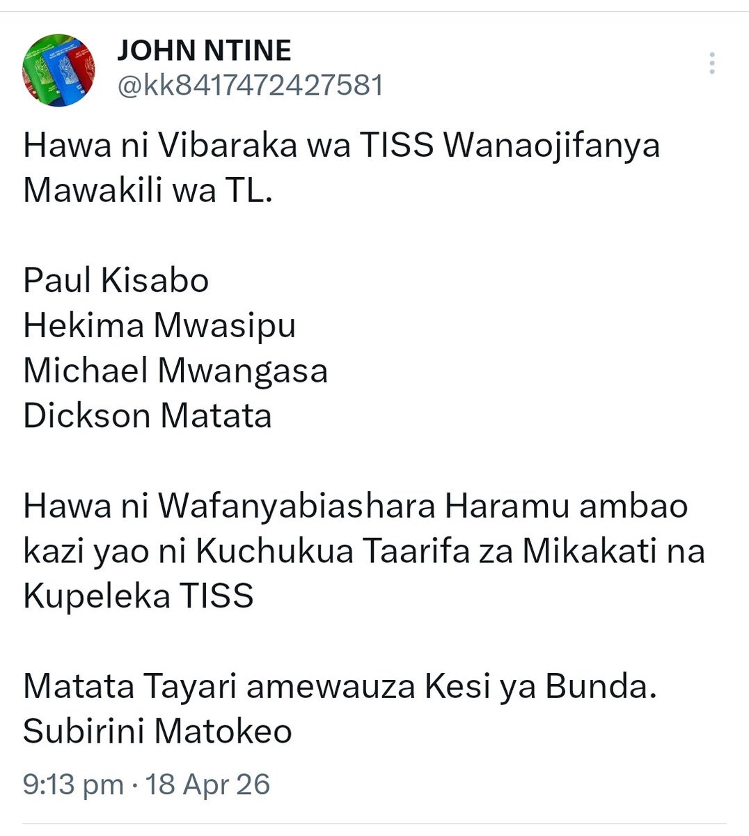 Yericko Nyerere tweet media