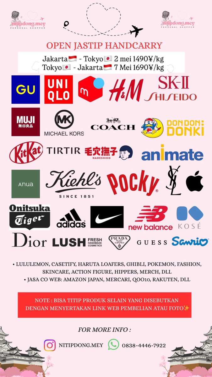 Meliana || JASTIP INDONESIA - JEPANG🇯🇵🇮🇩 tweet media