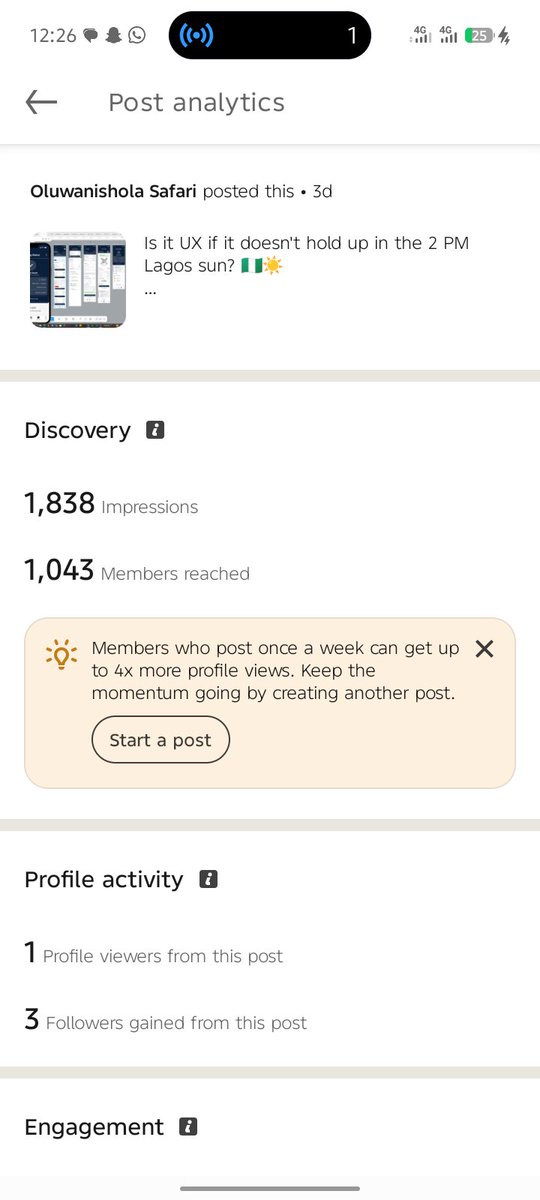 SafareeBlaq's tweet image. 1.8k impressions and 1k+ designers reached. 📈
Solving real-world friction like the UNILAG shuttle rush isn’t just about pixels—it’s about designing systems that people actually care about.
#ProductDesign #LagosTech #SwiftRide