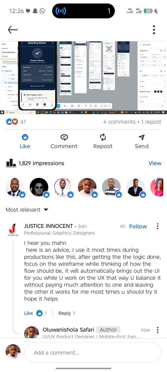 SafareeBlaq's tweet image. 1.8k impressions and 1k+ designers reached. 📈
Solving real-world friction like the UNILAG shuttle rush isn’t just about pixels—it’s about designing systems that people actually care about.
#ProductDesign #LagosTech #SwiftRide