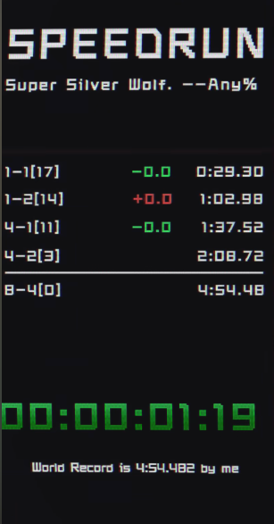 FocusBlanc's tweet photo. @honkaistarrail Chat, did you know? The Super Silver Wolf. mods banned controller swapping because Wolfie was very close to achieving the theoretical limit of 4:54.265 https://t.co/umL9mlyj3H