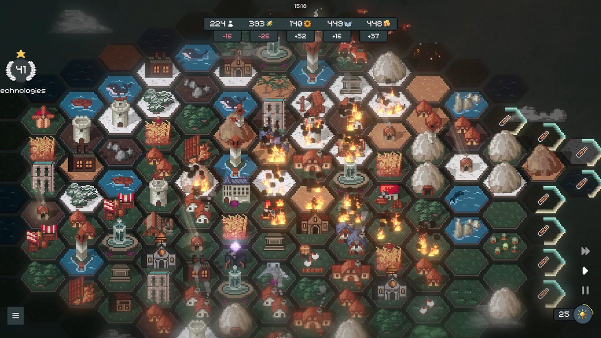 GameVoicer's tweet image. 《TownsFolk》是一款资源管理生存游戏，玩家要从零开始建造城镇，在自然灾害和外敌入侵等挑战中存活下来。游戏分为战役、征服、谜题3种模式，战役模式以城镇建造和发展为主目标，可以自由选择派系和初始特性，征服模式则是以征服其他势力为目标，解谜模式则是在指定的地图中完成一系列任务。
#steam