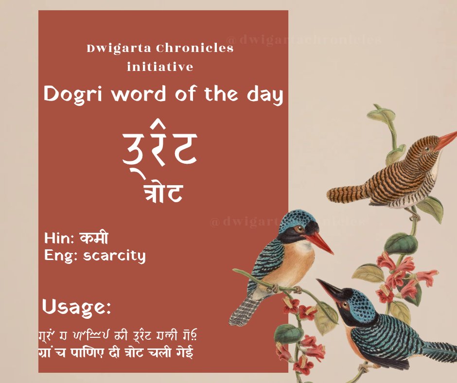 dwigartaa's tweet photo. Today's word: 𑠙𑠹𑠤𑠵𑠔 • त्रोट ✨️

#DogriWordOftheDay https://t.co/swcVlqht8c