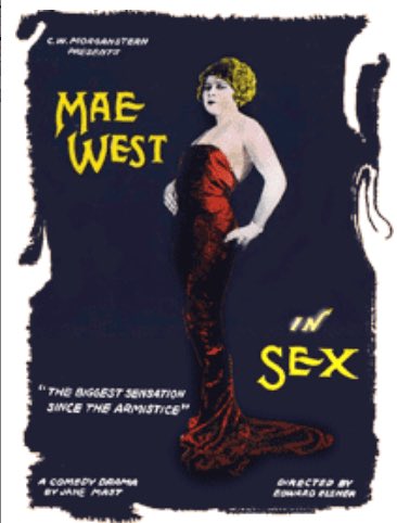 clandro's tweet image. Today in History 
April 19th
1927
Actress Mae West was found guilty on this day in history of “obscenity and corrupting the morals of youth” in a New York stage play entitled "Sex". She was sentenced to ten days in prison and fined $500. #OTD