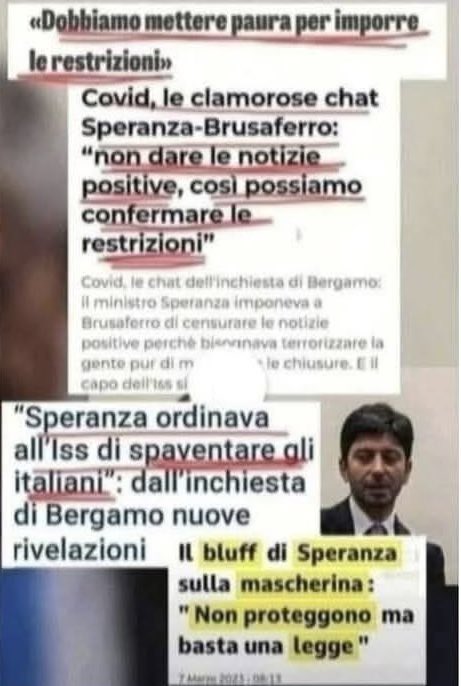 La scienzahhhh avallata dalla <a href="/CorteCost/">Corte Costituzionale</a> incostituzionale grazie alla quale ci hanno ricattato in pieno stile intimidatorio mafioso pena la perdita del diritto al lavoro per somministrare una sostanza sperimentale! Ovviamente per questi buffoni nessun atto dovuto!