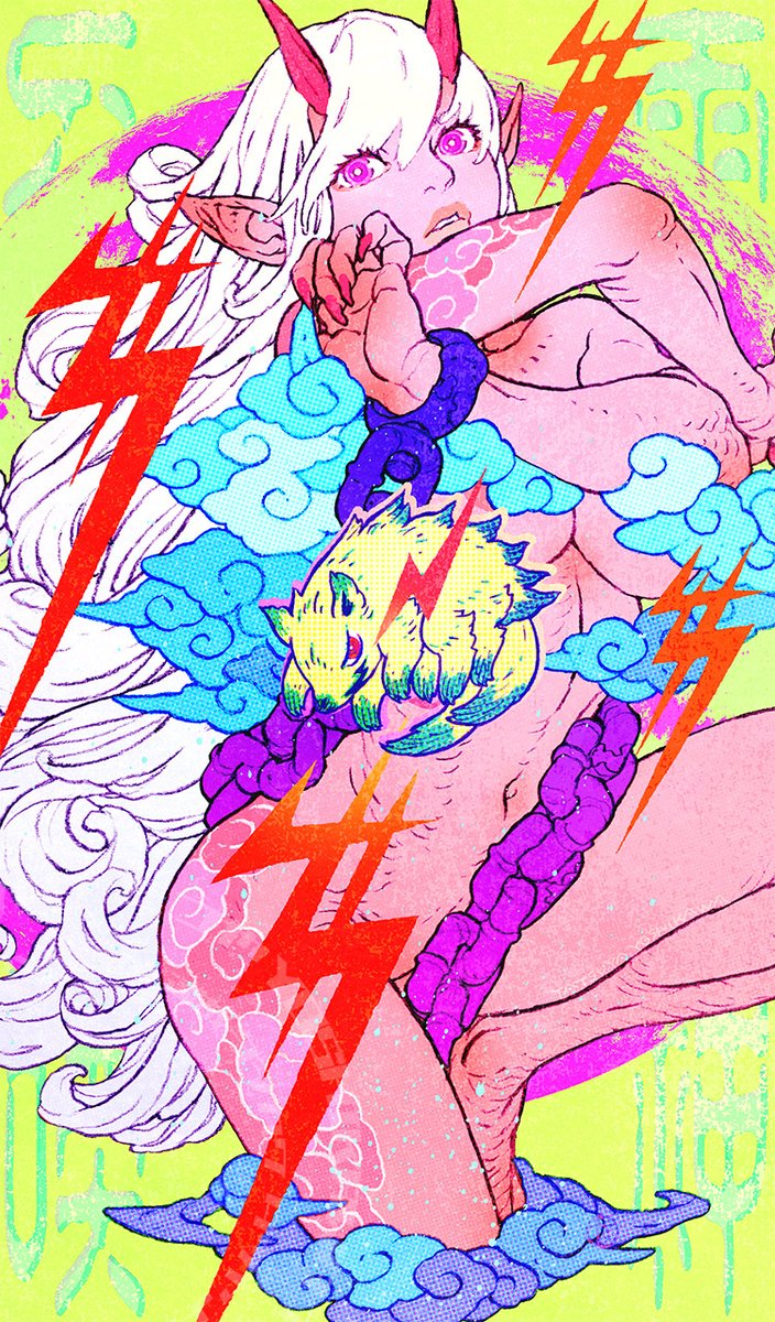 雷獣  Thunder Beast
 #oc #illusrtation #art #イラスト