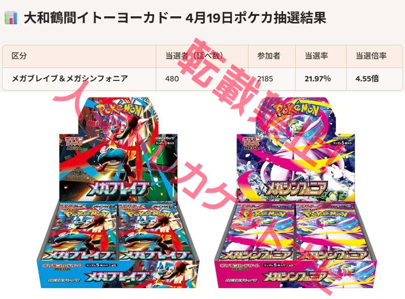 4月19日(日)イトーヨーカドー ポケカ販売✨】 2️⃣インフェルノX