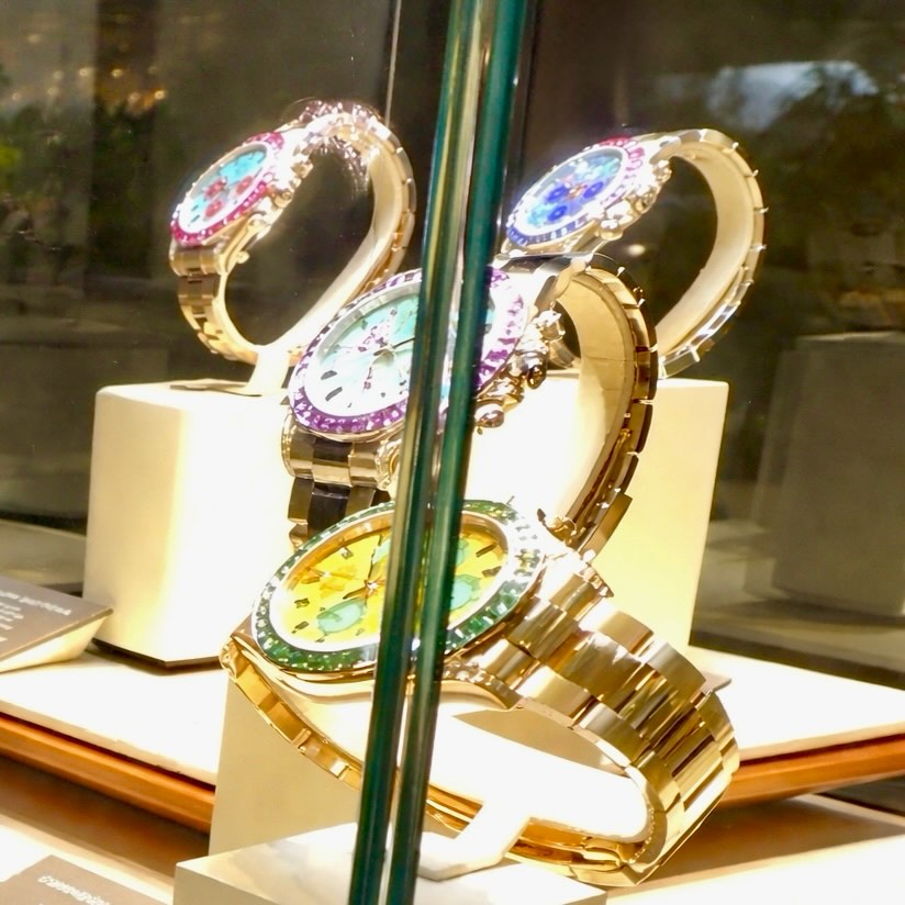 Set of four gem-set Rolex Daytonas