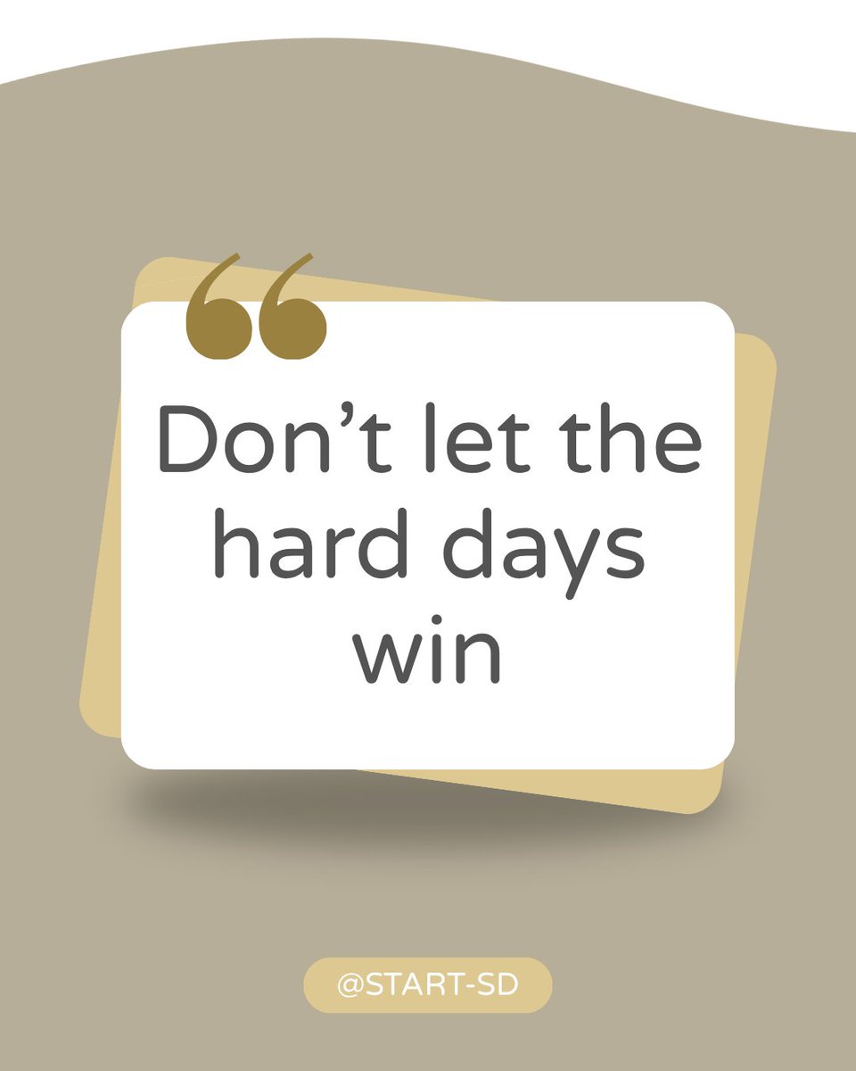 startsdprogram's tweet photo. For your motivational Monday message: Don't let the hard days win. 
Grow, win, and keep going! 
Find your reason and don't let go, because you will win - its just a matter of time.
#motivationalmonday #mentalhealth #recoveryispossible https://t.co/4eXgk14lCT