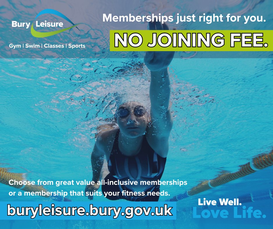 BuryLeisure's tweet image. Let's give it all in 2026 with one of our ‘Live Well Love Life’ memberships

❌NO JOINING FEE

Members also enjoy
💻10 days advance booking
🚗Free parking + more!

Find one that's just right for you
👉( ow.ly/k8qX50YIKSC )

#Gym #Swim #Classes #Sports #BuryLeisureMembership