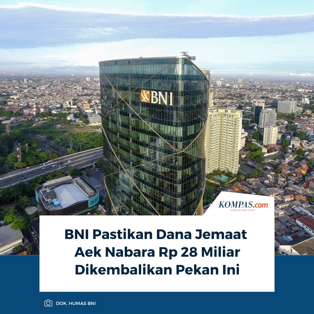 kompascom's tweet image. “Penyelesaian akan kami lakukan dalam jangka waktu minggu ini. Kita berproses dan dipastikan minggu ini, Senin sampai Jumat di hari kerja akan kita kembalikan,” ujar Munadi dalam Konpers secara daring.

Baca selengkapnya 👇
money.kompas.com/read/2026/04/1…

~LL #BNI #AekNabara