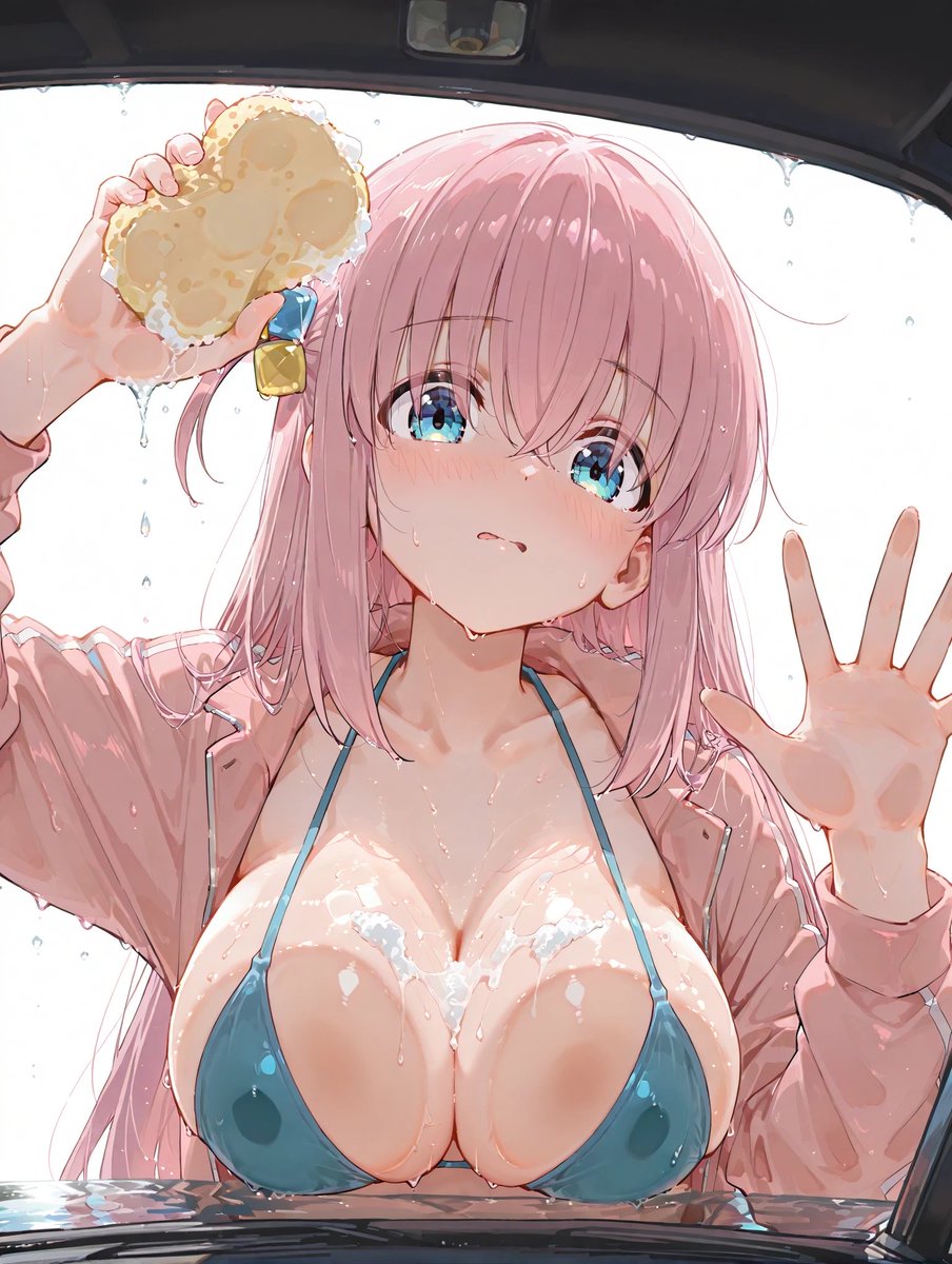 serahuku1615's tweet image. 後藤ひとり／Gotoh Hitori 
.*·.⟡┈┈┈┈┈┈┈┈┈┈┈┈┈⟡.·*.
SFW illustration. 

洗車