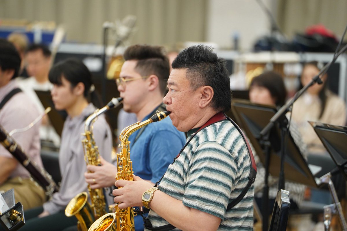 TKWOJapan's tweet photo. 本日から収録がスタート！今回のアルバムはクラリネット奏者の楊元碩さんが作曲したアルバムになります。
台湾への想いを込めて演奏いたします🇹🇼
#TKWO https://t.co/htqsVTYbTi
