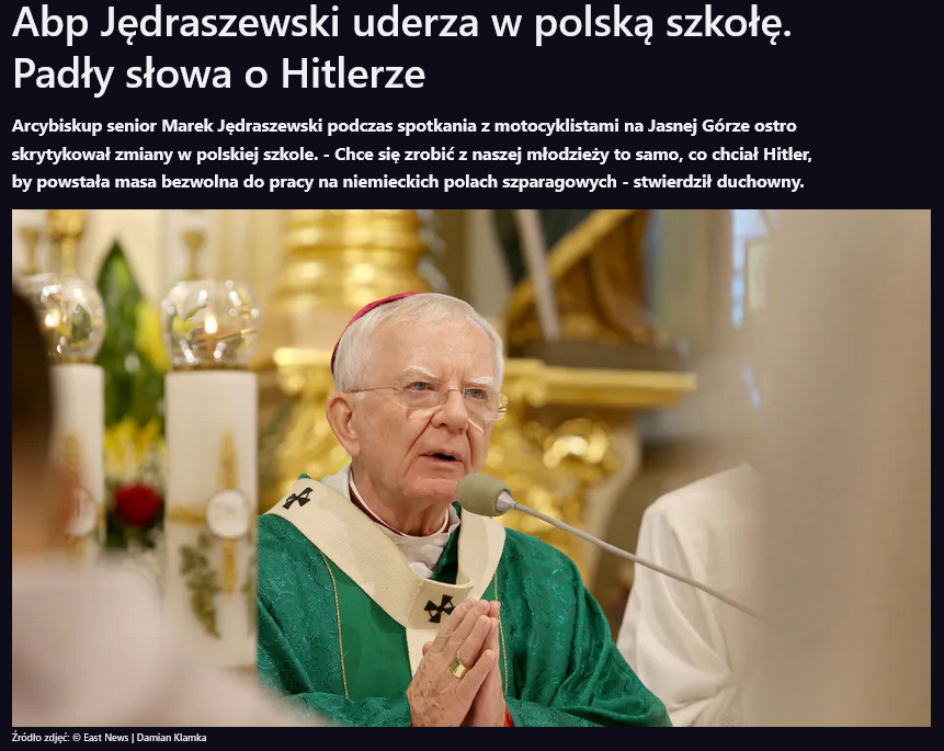 Który to już raz pociąg rozumu odjechał arcybiskupowi...