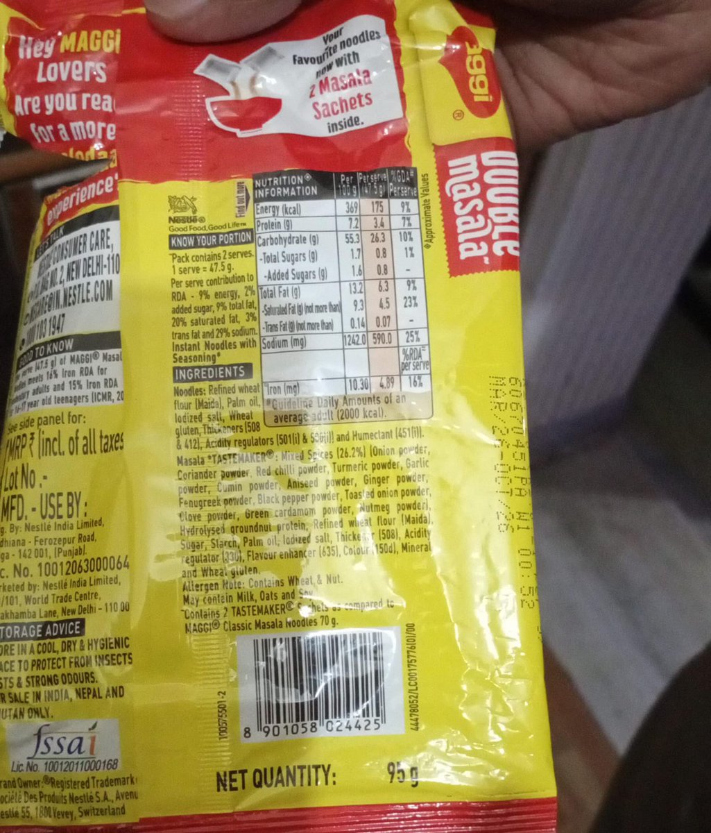 lustar_xd's tweet photo. @Nestle Serious concern. 
Ordered a pack of Maggi via Blinkit and found this inside.
This is not a minor issue — this is a food safety lapse.
Expect better quality control from a brand like Nestlé. When products are consumed daily by millions, there’s zero room for this. https://t.co/DYKDckYh3g
