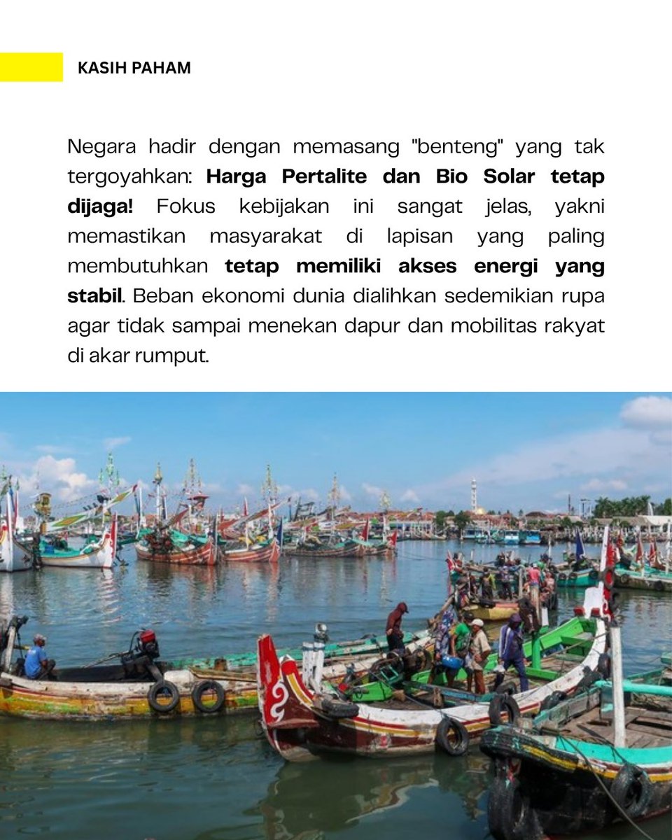 LewatDepan_'s tweet photo. Di tengah guncangan ekonomi dunia, pemerintah mengambil langkah berani dengan memasang benteng perlindungan bagi rakyat! Penyesuaian harga di sektor BBM tertentu memang tidak bisa dihindari demi menjaga stabilitas fiskal, https://t.co/UpMb4eG3kC