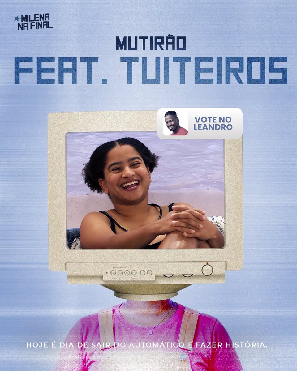 🤖 MUTIRÃO FEAT TUITEIROS INICIADO 🤖

📌 A cada 10 votos no LEANDRO, comente um emoji nesse post

⚠️ O VOTO É PARA ELIMINAR, VOTE NO LEANDRO! 

🎯META: 5K de replies.

⏰ ENCERRA 03H!

👉🏾 gshow.globo.com

#ForaLeandro #BBB26