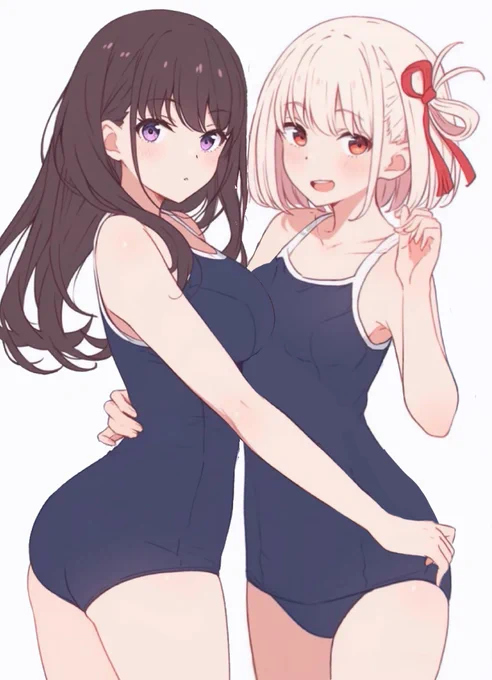 DA指定水着 SFW No suggestive intent, No nudity. Healthy sporting swimwear style illustration. #リコリコ #LycorisRecoil