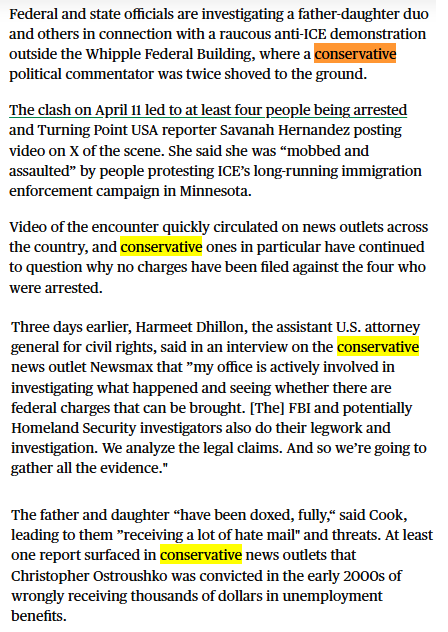 CrimeWatchMpls's tweet photo. 1. The birdcage liner's Paul Walsh is a hack. 
In an article today about the attack on Savanah Hernandez at Whipple, Walsh repeatedly referred to "conservative" news outlets that are continuing to keep the attack in the forefront and questioning why charges haven't been filed. The fact that you aren't questioning this failure, Paul, says more about you.

Walsh framed the reporting of Chris Ostroushko's prior conviction on unemployment fraud as from "conservative" outlets (originally by Crime Watch). The fact that you didn't report it, Paul, says more about you.

2. When referring to Chris Ostroushko's viral January "man on the street" interview following an ICE shooting, Walsh just described 'Status Coup' as an "online news outlet," and not as a the far left whackjob cop hating propaganda outlet that they are.

3. The birdcage liner apparently forgot that they changed their name.

YOU FKING HACKS.