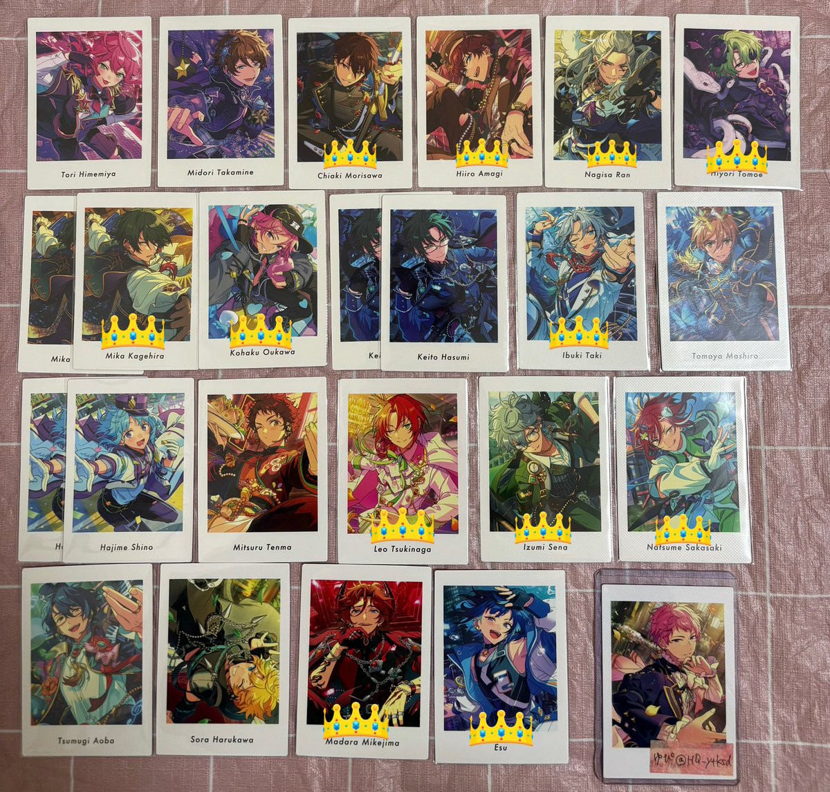 HQ_ytksd's tweet photo. 【交換】あんスタ ぱしゃっつ vol.6 action private 

譲:画像参照

求:6 P泉(友人分) >P紅郎、A晃牙>A紅郎、A宗

A⇔P可能
👑P泉、P紅郎、A晃牙との交換
A紅郎、宗は優先度が低いため優先度が高いものを含めた交換希望

都内手渡し、郵送
郵送は3枚〜

よろしくお願い致します◎ https://t.co/ZwppIXsyLa