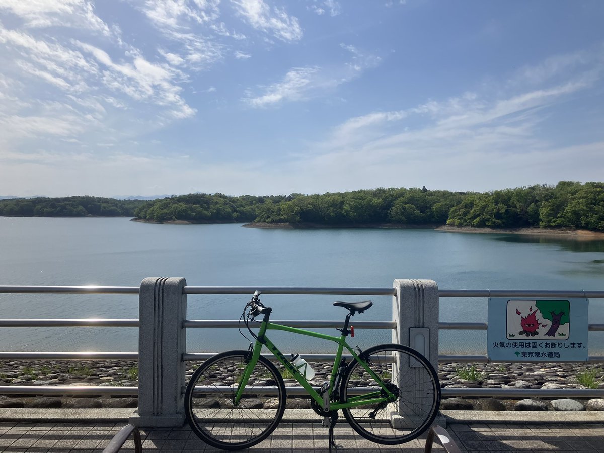 今日の目的地、狭山湖到着！