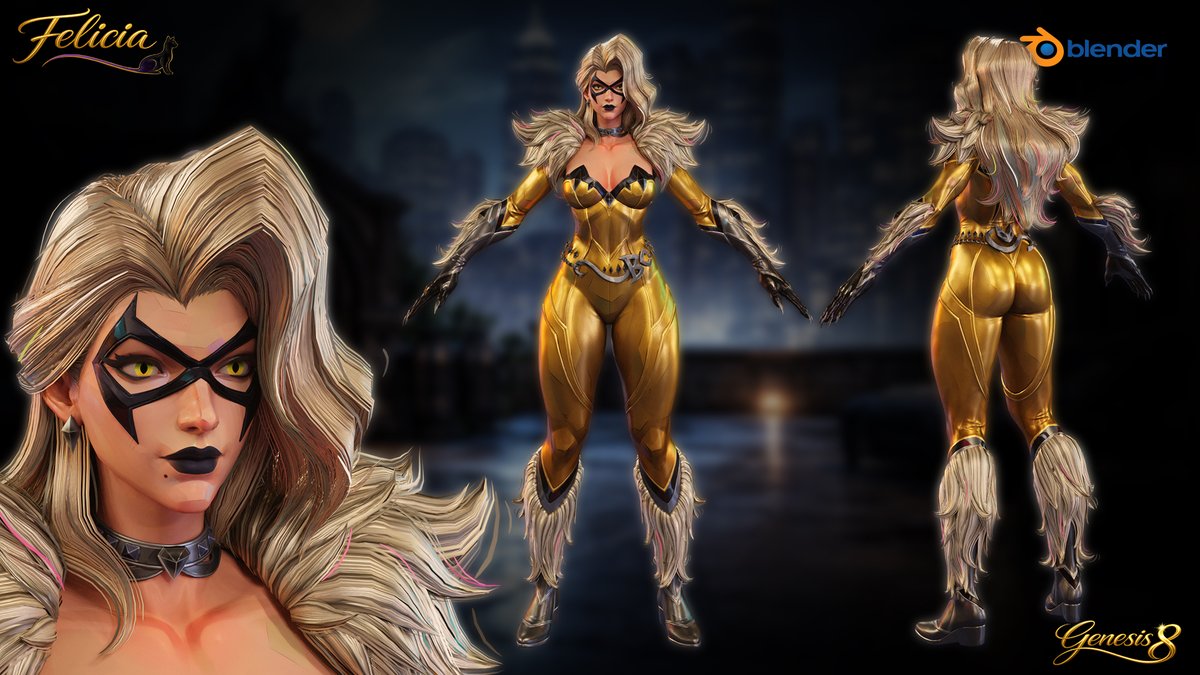 Dazzworks3D's tweet photo. 🐾🖤 MR Black Cat G8F CE Blend File (Default–Alt Looks) 🖤🐾

https://t.co/9ZgI768JB8 

#DAZ3D #Blender #Genesis8Female #G8F #MarvelRivals #BlackCat #CEBlendFile #AltLooks #CharacterConversion #Dw3D https://t.co/ZXFcMleUZK