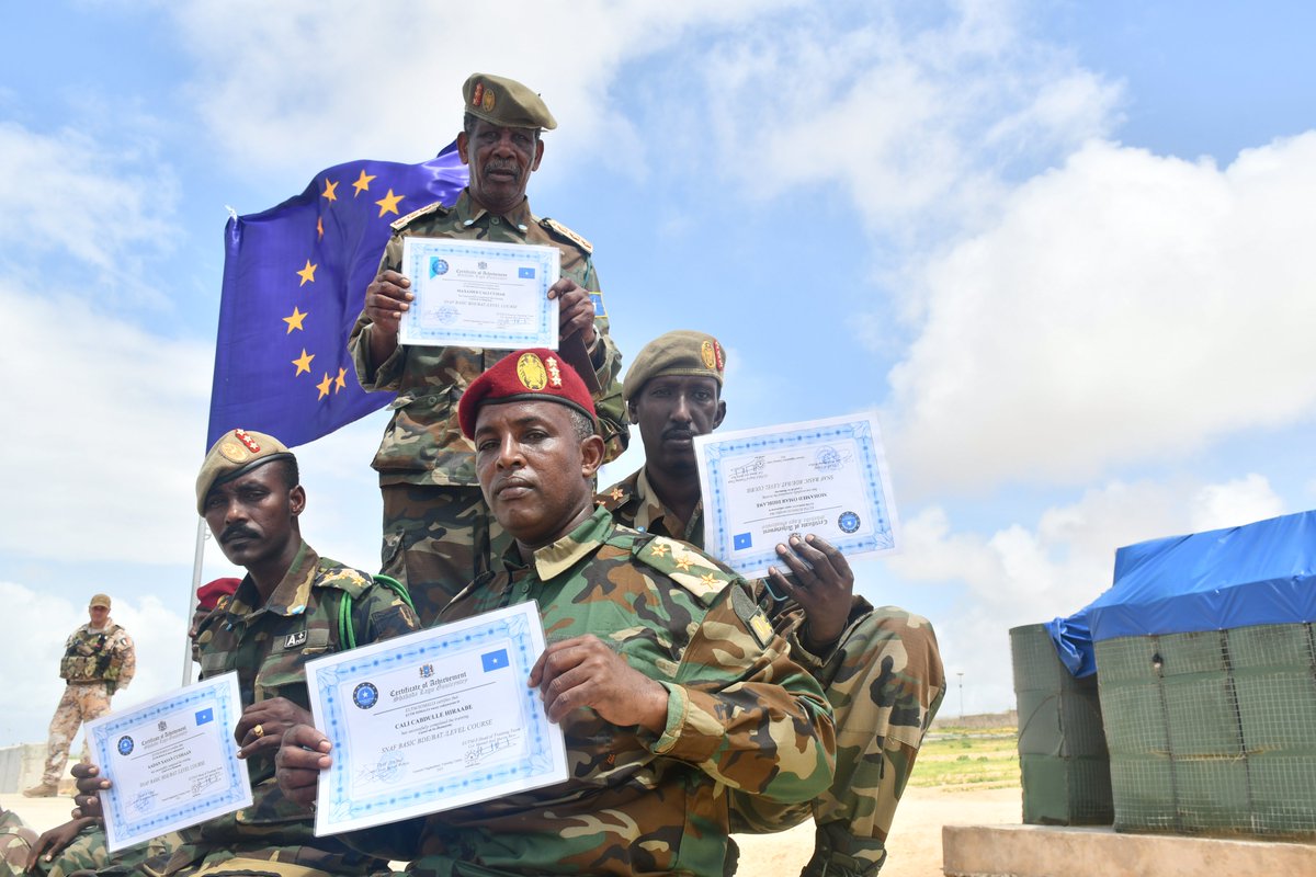 EutmSomalia's tweet image. Impact in Action: Over the past 10 months, @EUTMSomalia trainers delivered 84% of all courses offered to the Somali National Army Forces during the 8th Mandate’s 2 years. A testament to our commitment building capacity and supporting Somalia’s security.
#EUTM #Somalia #Security