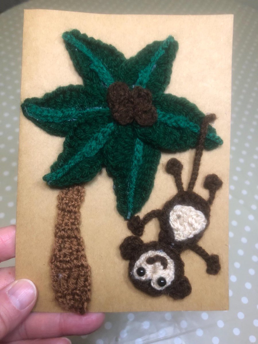 Offthehookhelen's tweet photo. Cheeky monkey greetings card https://t.co/dLTaLruFwi
#cheekymonkey #monkey #birthday #palmtree #anyoccasion #kids #fun #unique #handmade #etsyuk #crochet #applique #cute #supportsmallbiz https://t.co/4lOGoDKDQJ
