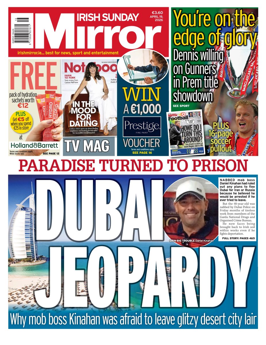 ukpapers's tweet image. Dubai jeopardy

#frontpagestoday #IRE @IrishMirror 🇮🇪