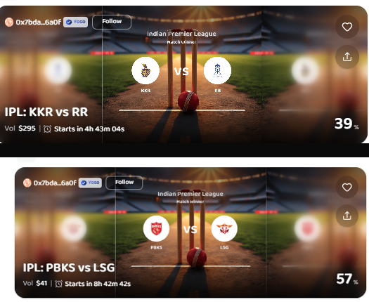 0xStrngr's tweet photo. Big Sunday grind 

Yesterday was a solid day 
$30 from PSL + $80 from IPL 
Confidence is high going into today 

 KKR vs RR (Afternoon match)
 PBKS vs LSG (Night match)

Two matches two chances to make moves 
KKR vs RR feels like a close one 
PBKS vs LSG at night could be full of surprises 

Same plan today no rush smart entries patience 

Let’s see how much we print this Sunday 
 Who are you backing today?