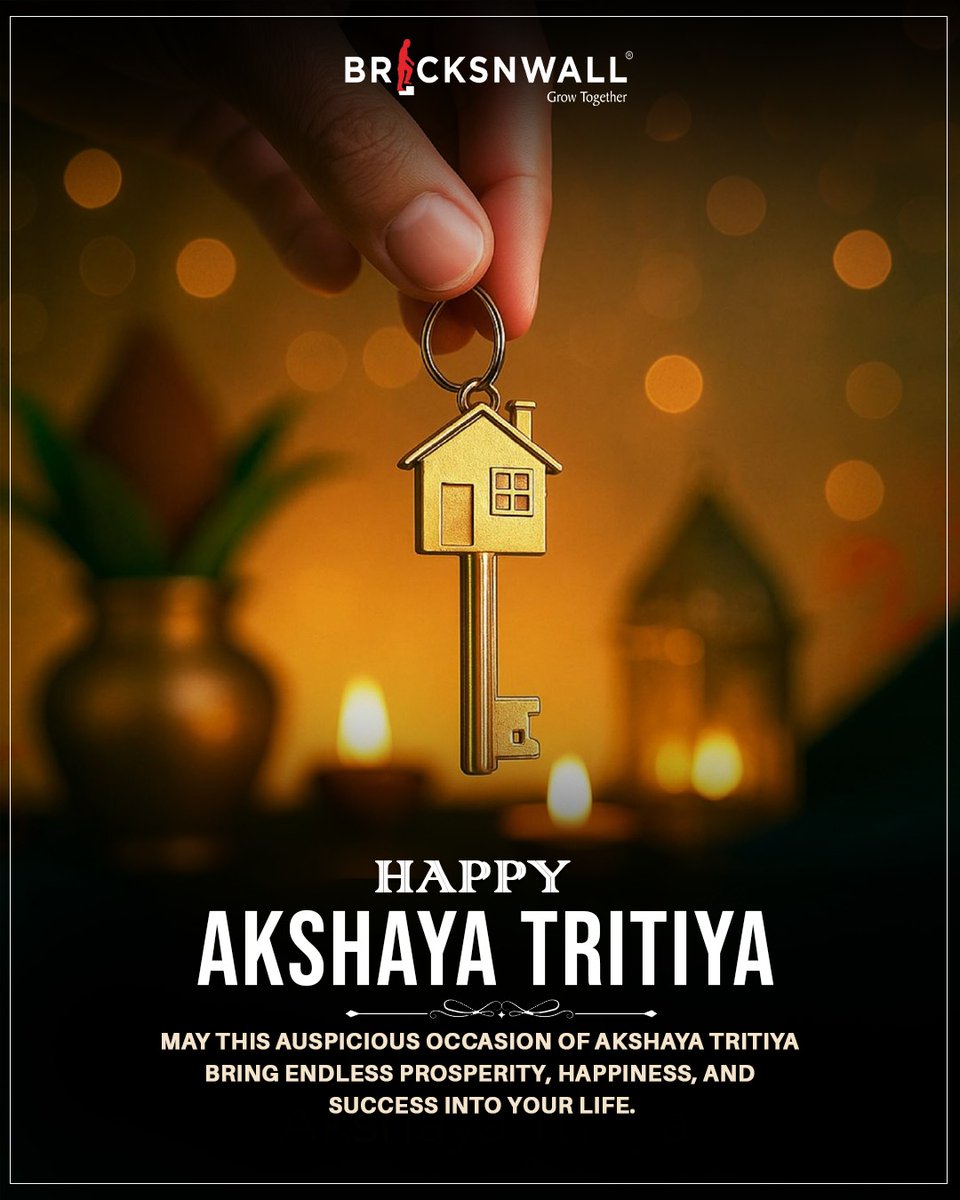 BricksnwallInd's tweet photo. May this auspicious occasion of Akshaya Tritiya bring endless prosperity, happiness, and success into your life.

#AkshayaTritiya #wishes #Bricksnwall https://t.co/WN1sN80qcu