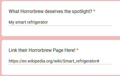 HBrewSpotlight's tweet photo. Horrorbrew Spotlight 25.

❄️Smart Refrigerator❄️

Orbital I am going to fucking get you

https://t.co/ho6PY1yBNJ https://t.co/VBhKkskMme