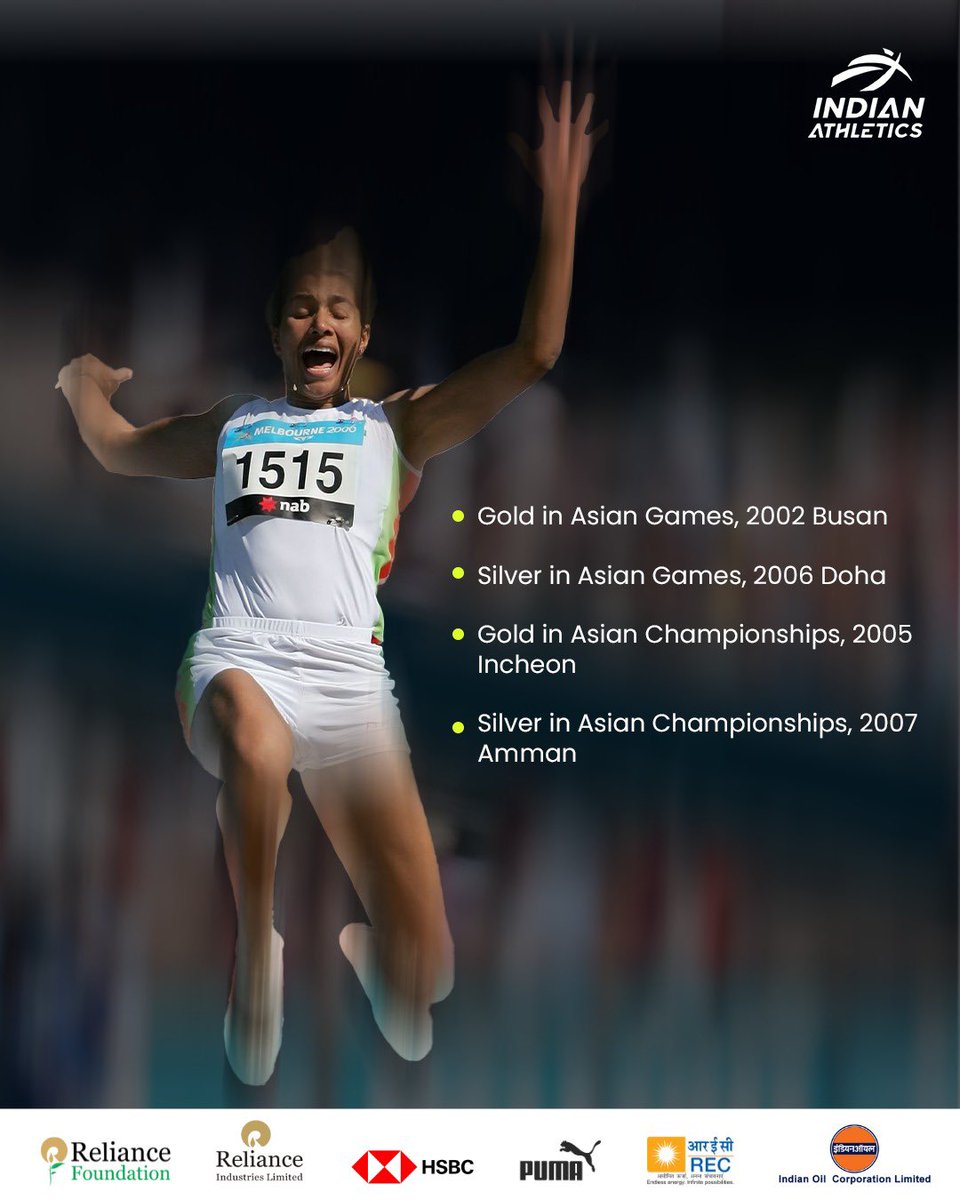 afiindia's tweet image. Wishing a very happy birthday to one of the most decorated legends of #IndianAthletics and Senior Vice President of AFI, Ms. Anju Bobby George 🇮🇳✨

#AFI