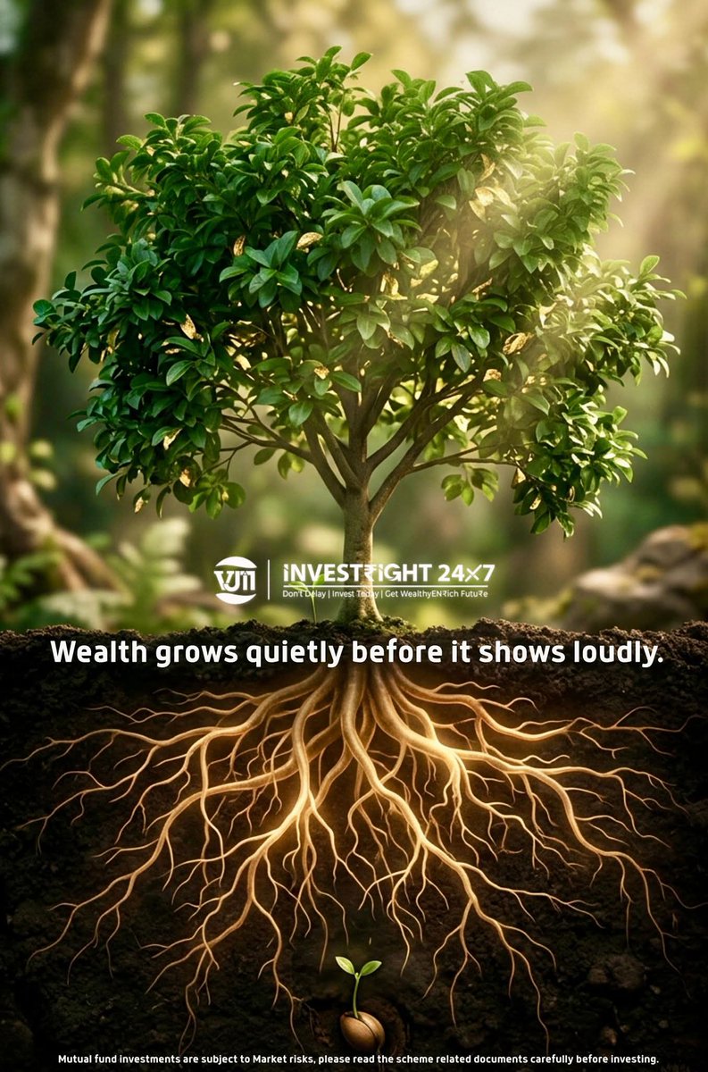 Vishal_Mane31's tweet image. Wealth grows quietly before it shows loudly. 🤫📈 Let compounding do the work in silence. Keep your SIP running and trust the process. 🌱💰 

V J M INVEST₹IGHT 24x7 
Knowledge. Trust. Discipline.

#Wealth #SIP #Invest
