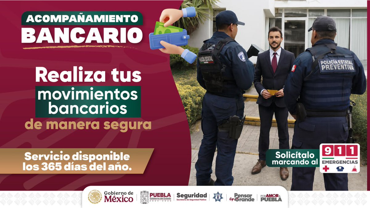 Recuerda que el Programa de Acompañamiento Bancario te brinda seguridad si tienes que asistir a hacer operaciones.
El servicio es gratuito.