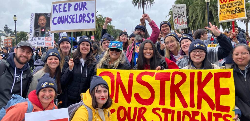 sfbayview's tweet photo. Overwhelmed by strike, San Francisco schools found the money for top union demands: 
After just four days on strike, Feb. 9 to 12, they won their top demands — some of which the district had previously refused even to bargain over. “It was hard and it was joyful and we f-ing b... https://t.co/YKCqqfMp9H
