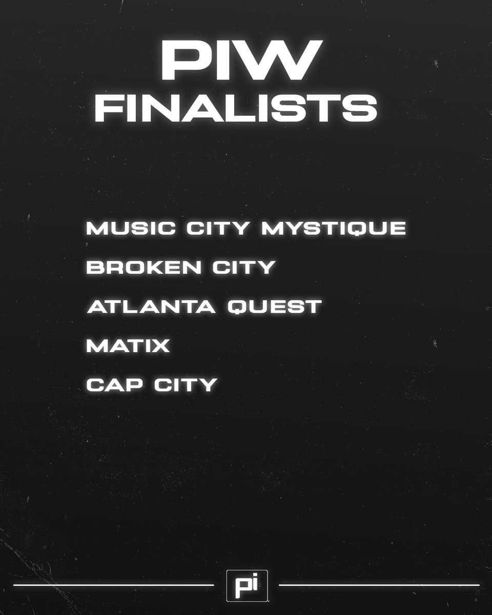 Pageantry_PI's tweet photo. Congratulations to the WGI Percussion Independent World Class Finalists.

Music City Mystique
Broken City
Atlanta Quest
Matrix
Cap City

#pageantryinnovations #pi #wgi2026 #marchingpercussion #indoordrumline #proaudio #soundsystem https://t.co/yIfGXtsU3J