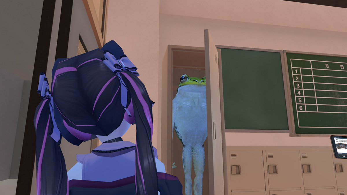 Kagemusilya2746's tweet image. 昨日のVRCもずっと笑ってた、このカエルアバターおもろすぎる笑笑
皆愛してる😘
  #Vrchat  #VRC  #vrchat始めました