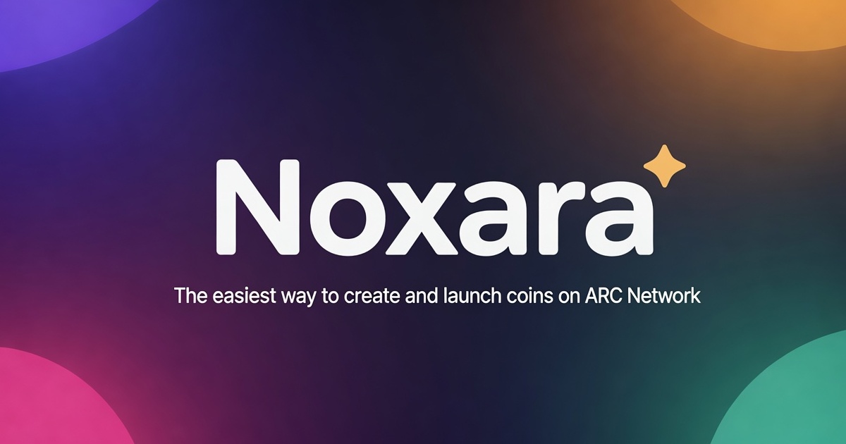 Noxara_arc's tweet photo. 🚀 Noxara Testnet is Live on @arc !

Testnet supply is capped at 100M, rising to 1B at mainnet.

Earn Points:
• Create coins
• Trade

Early phase—feedback welcome. Report bugs or suggestions.

Try it : https://t.co/hgfULDD7ds👀

#Noxara #ARCNetwork #Testnet https://t.co/aeDXAiUGvF