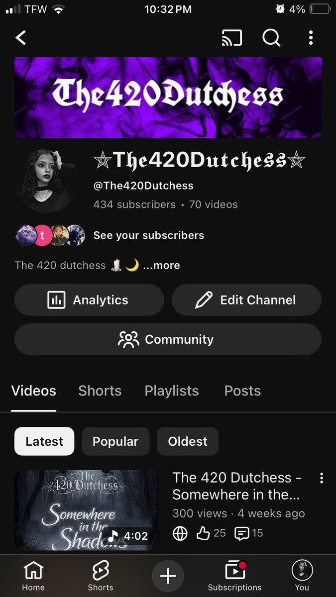im420dutchess's tweet image. 300 views in the first month is crazy work my loves! THANK YOU 🕷️ 🤍 xo

#the420dutchess #newmusic #music #grunge #witch #alt #alternative #goth #gothic #rap #hiphop #alternativemusic #youtube #love #fyp #fypシ゚viral